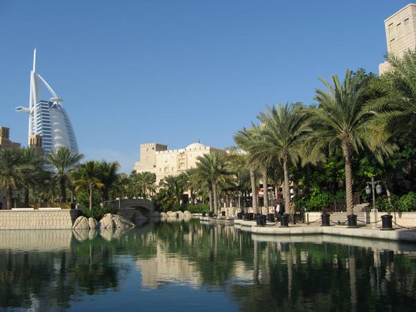 Madinat Jumeirah and the Burj Al Arab in the background