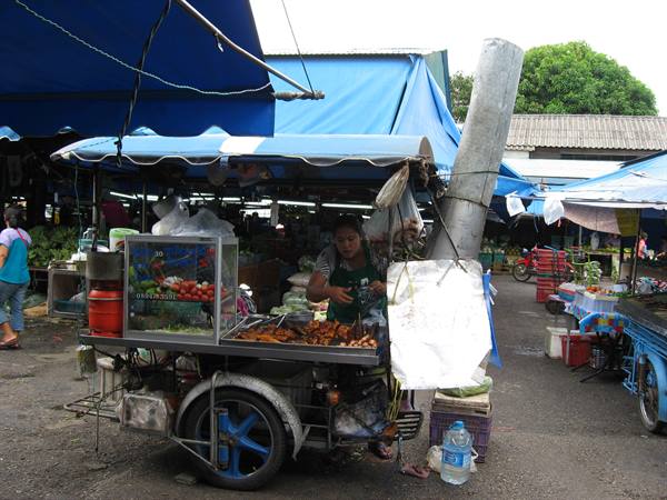 mobile cart with a stove