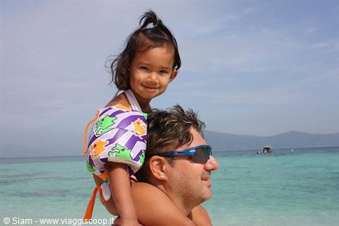 14/12/08 Coral Island, walk with daughter on my shoulders.