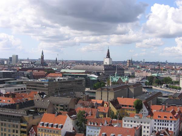 Copenhagen, view from the bell tower of Vor Frelsers kirke
