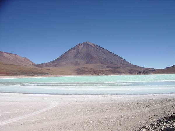 Laguna Verde with the Licancabur volcano