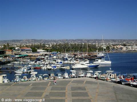 Paphos harbour and bay