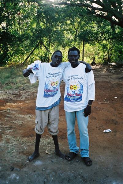 Kenyan friends with my work t-shirt