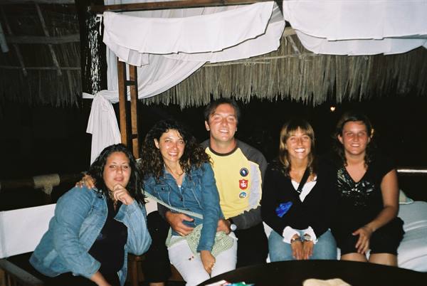 With girlfriend and friends