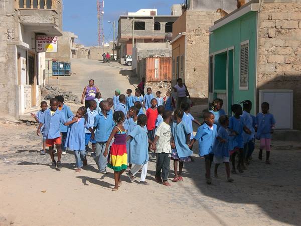 Children heading to school