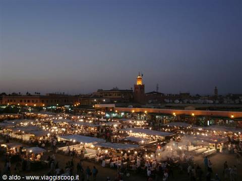Jemaa el Fna Square in the evening