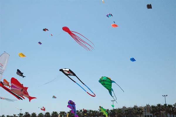 Kite competition at Playa de las Arenas
