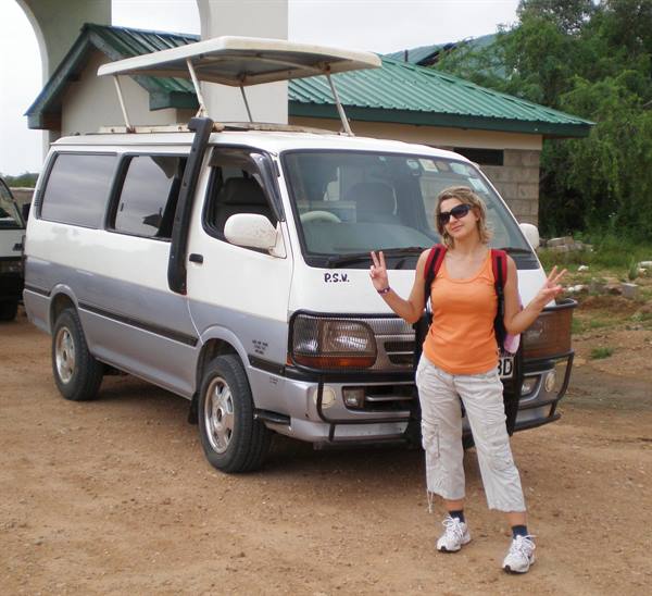 Tsavo East - start of the safari...Ambrogio's minibus!