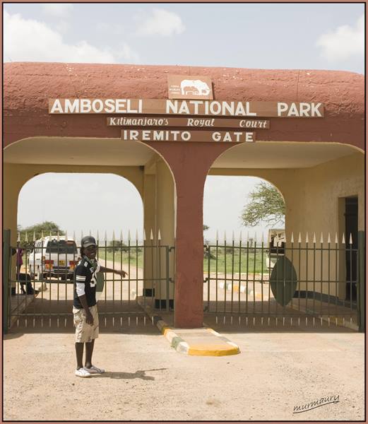 Tony Manero at the entrance to Amboseli
