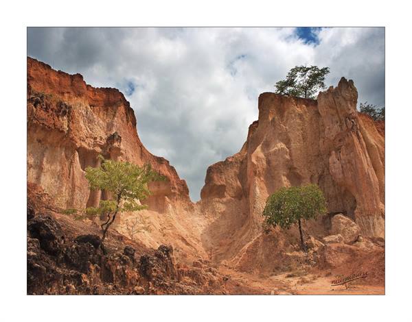 The fiery canyon of Marafa