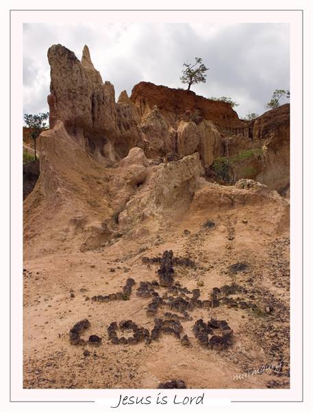 Jesus is King..written at Christmas by the children of the local tribe