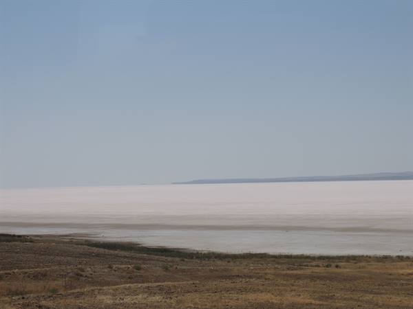 The salt lake of Tuz Gölü