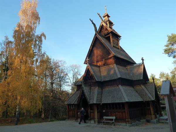 Gol stave church in wood at Bygdøy open-air museum, Oslo