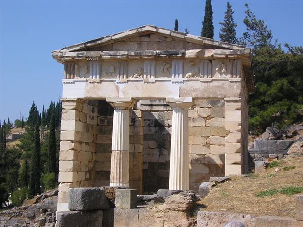 treasury of the athenians in delphi