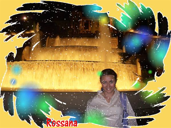 Rossana in front of the magic fountain