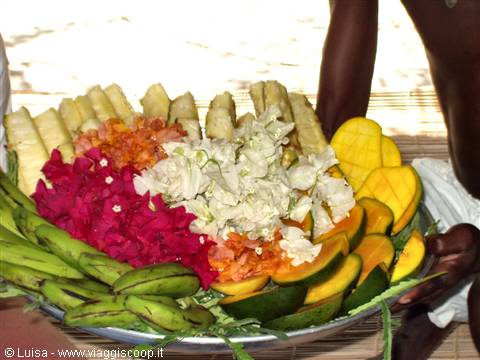 Plate of Tropical Fruit