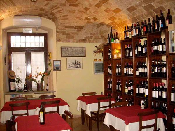 In the warm dining room of Enoteca Caffè Roma