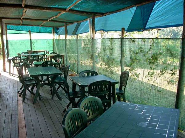 The outdoor area of Trattoria Il Minatore