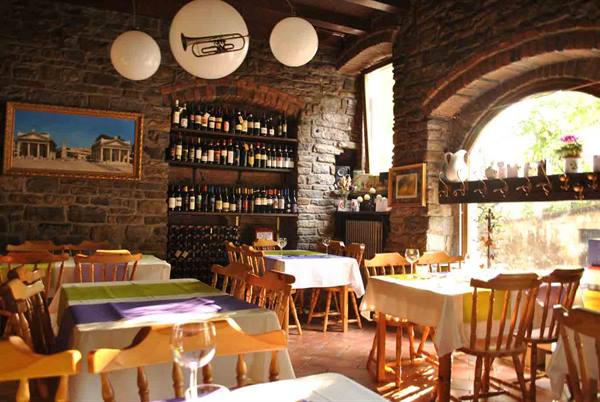 In the dining room of La Tana Wine Restaurant