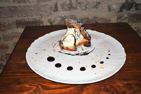 A tasty dessert from La Tana Wine Restaurant