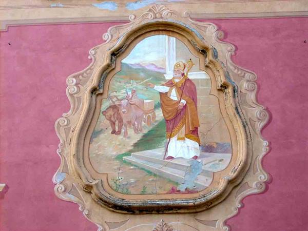 The fresco of the legend of the bear