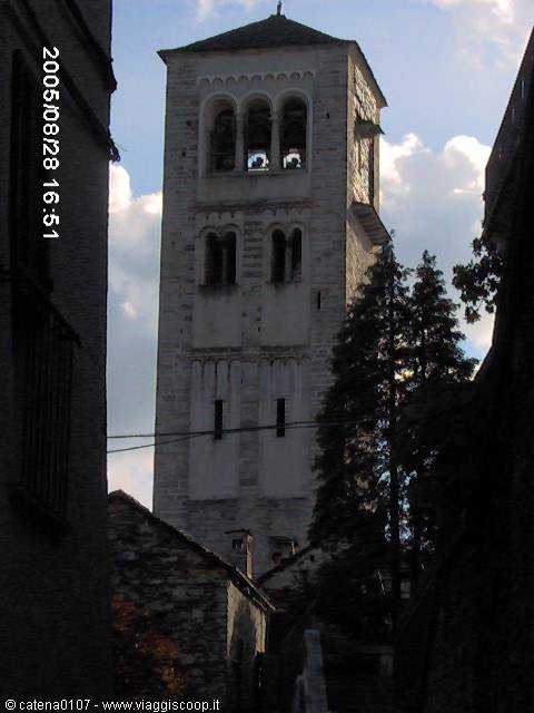 bell tower of the monastery on the island