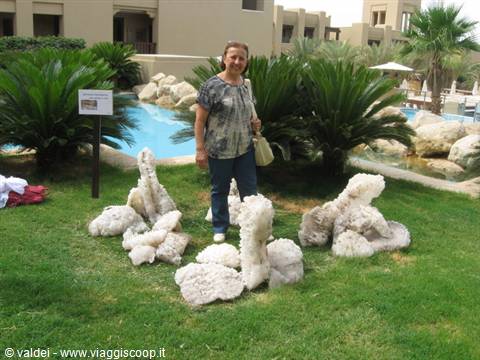 Dead Sea: Salt crystals in the pool of the Dead Sea Hotel