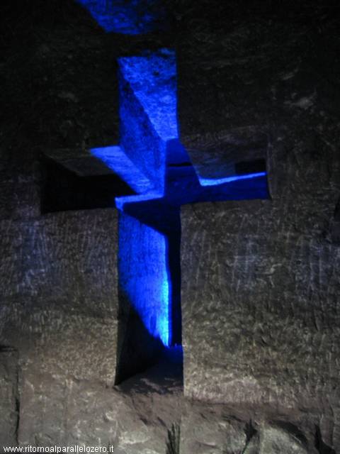Cross carved from salt
