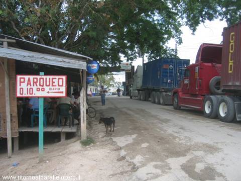 Trucks at the border