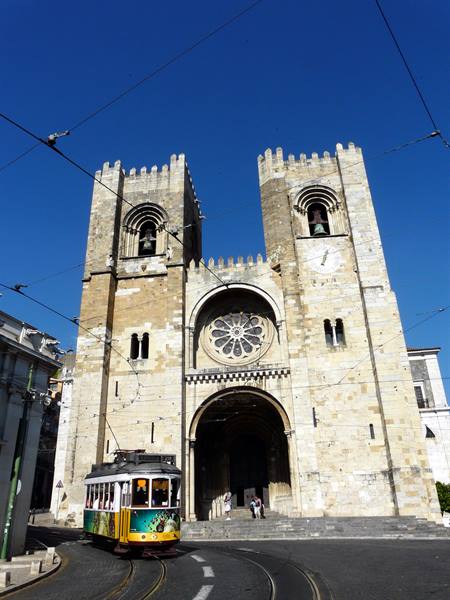 LISBON: THE SE CATHEDRAL AND TRAM 28