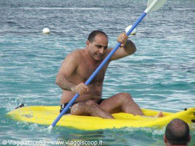 dad in a canoe