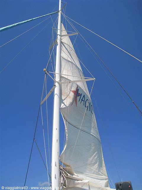 Towards Formentera -- a day on a catamaran --