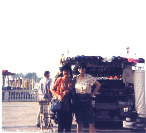 typical stall and typical Japanese tourist