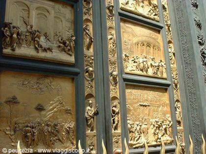detail of the baptistery portal