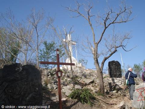Medugorie: at the top of mount Krisevac with cross
