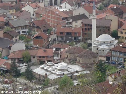 Prizren: view of the mosque and the town hamam