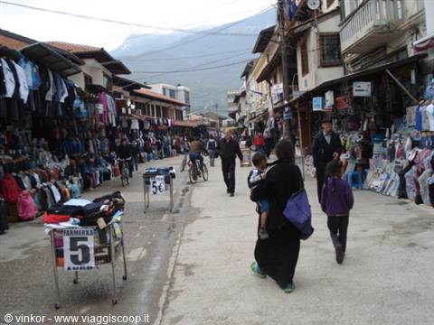 Peja or Pec: view of the bazaar