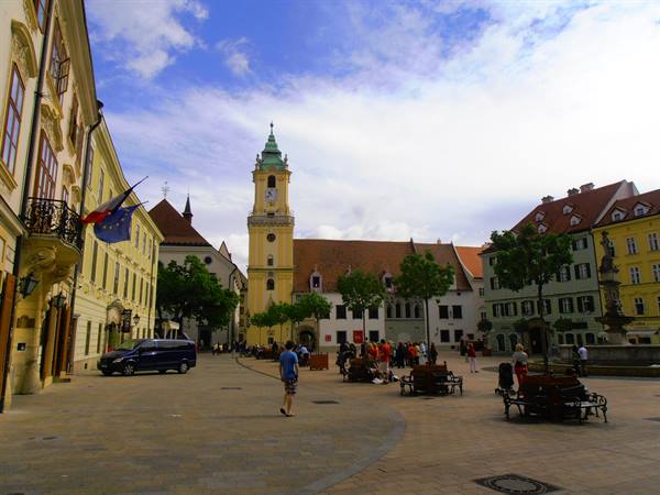an important square of Bratislava