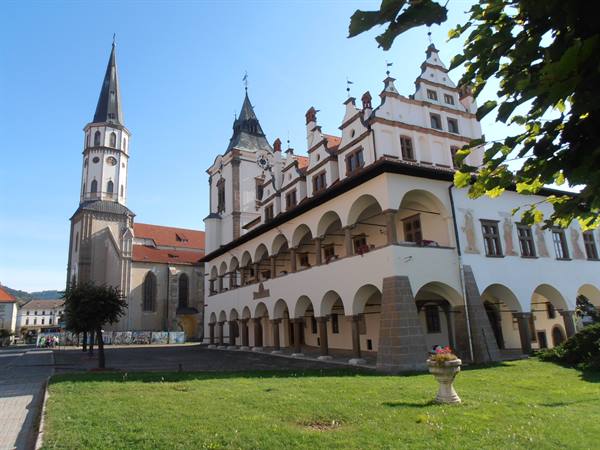 the town hall and the church of Levoca