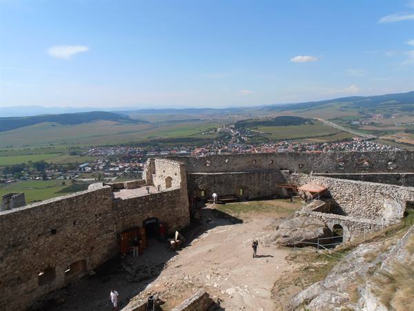 view from inside the castle of Spis
