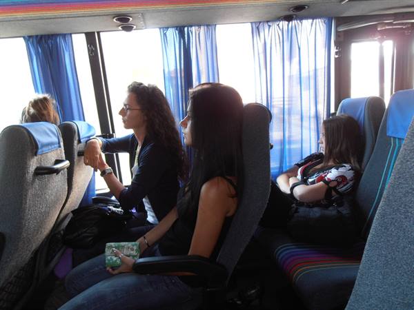 beautiful Slovak girls on the bus