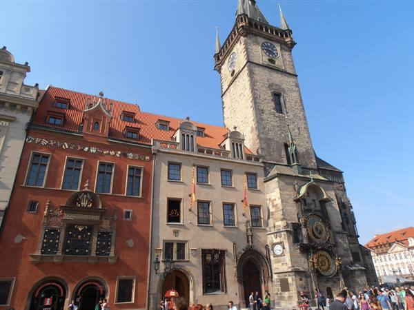 the old town hall with the clock tower