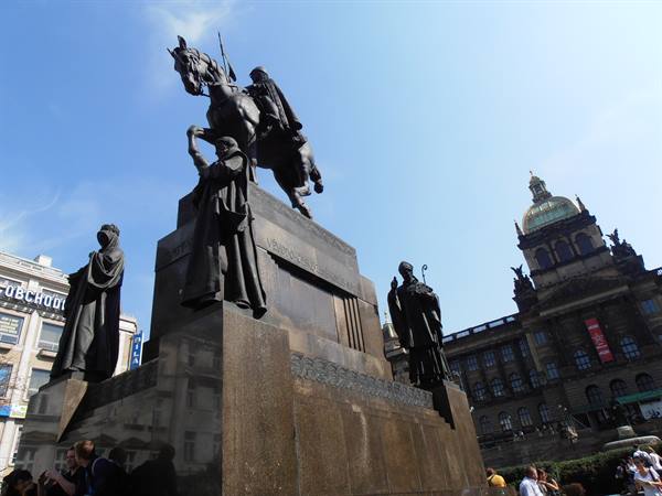 the statue of St. Wenceslas