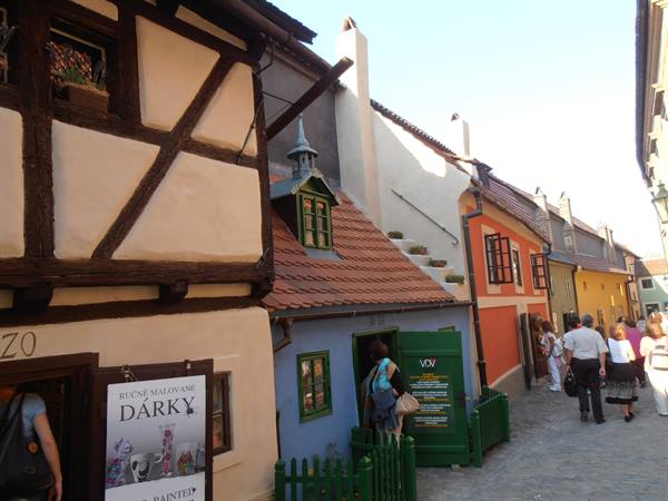 the Golden Lane with the house of Kafka's sister at the castle
