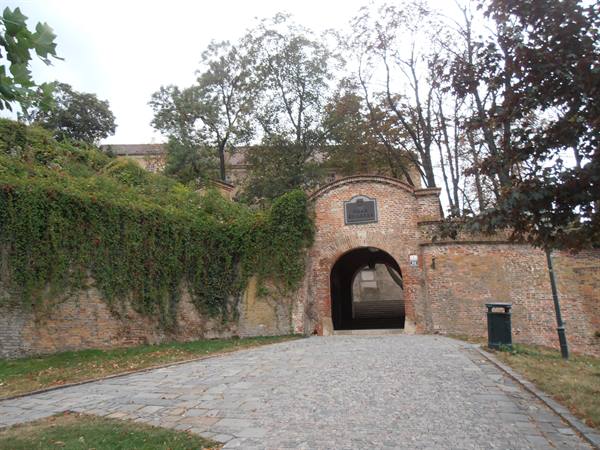 the entrance to Spielberg Fortress in Brno