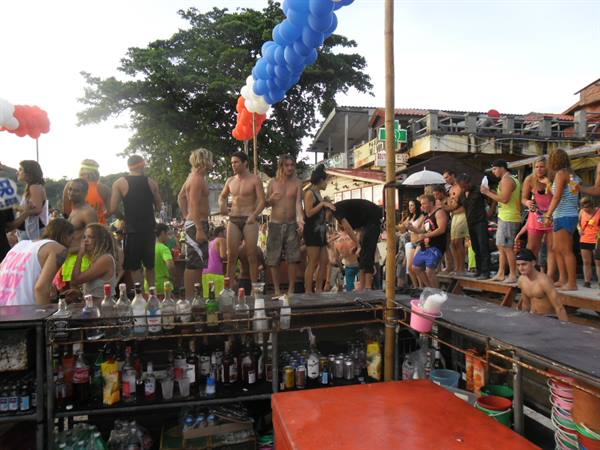 the Full Moon Party celebration on Ko Phangan island