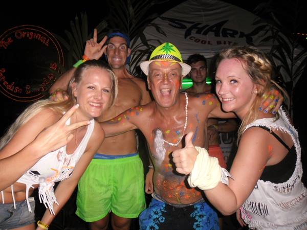 another photo of the Full Moon Party with me as the star
