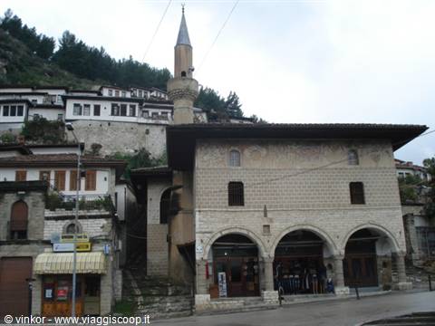 view of the old town of Berat