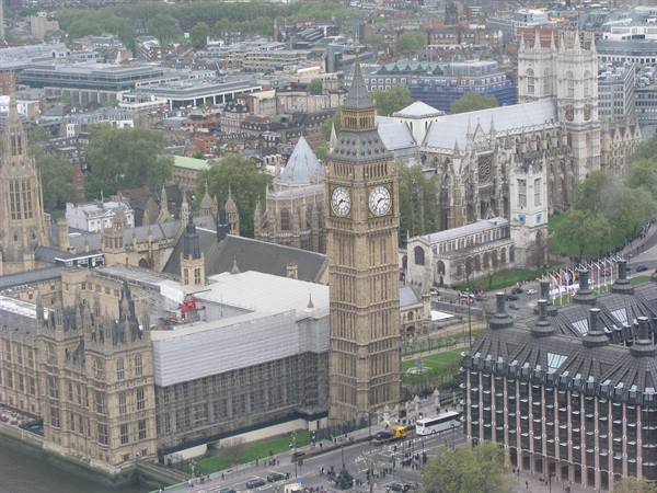 Big Ben from the London Eye
