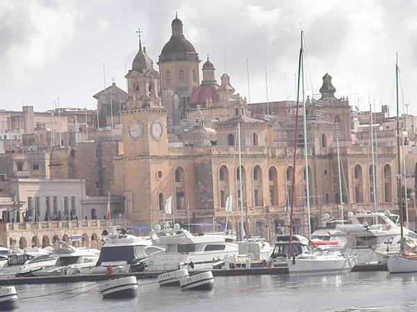 The Co-Cathedral of Malta from the harbour